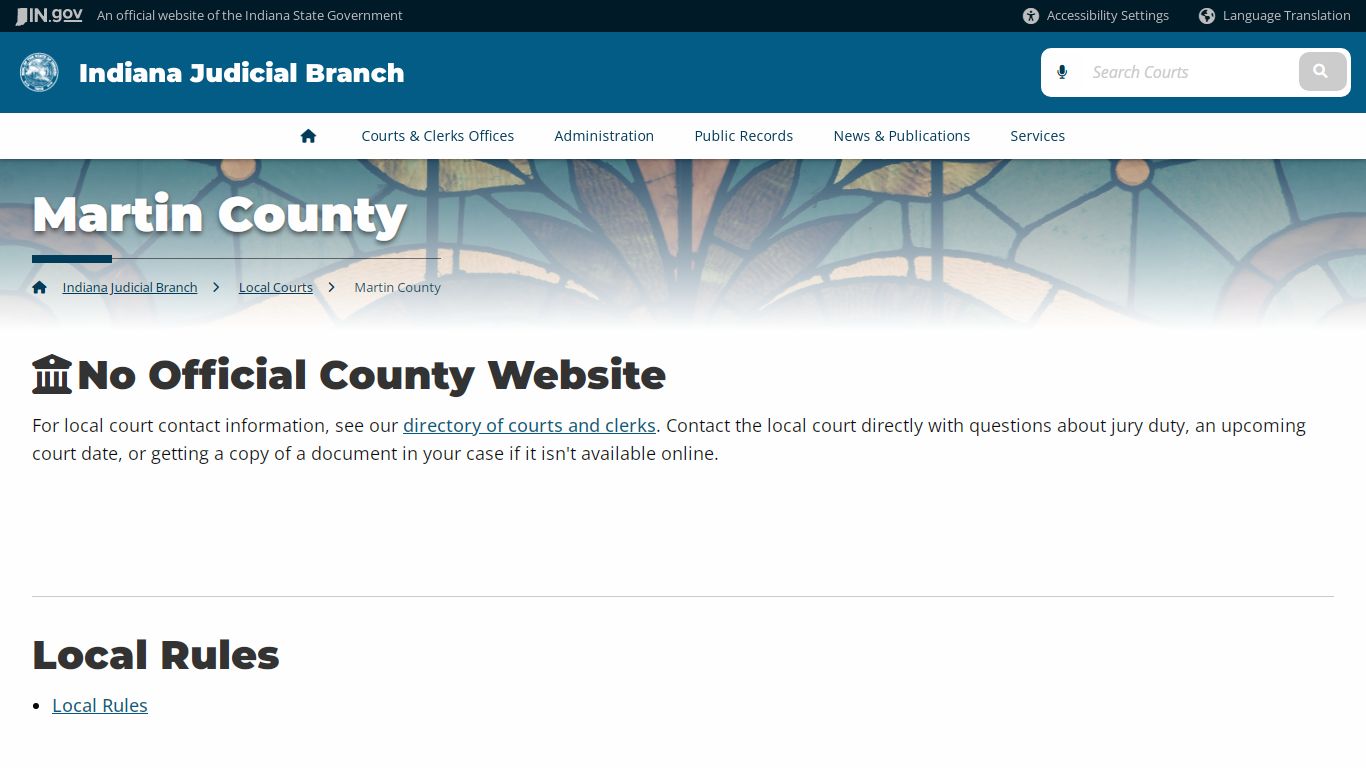 Martin County - Indiana Judicial Branch